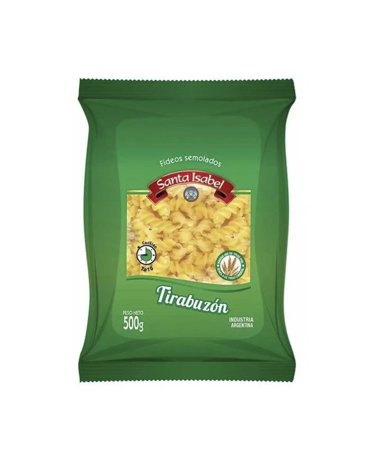 Fideos Santa Isabel Tirabuzón x 500 Gr